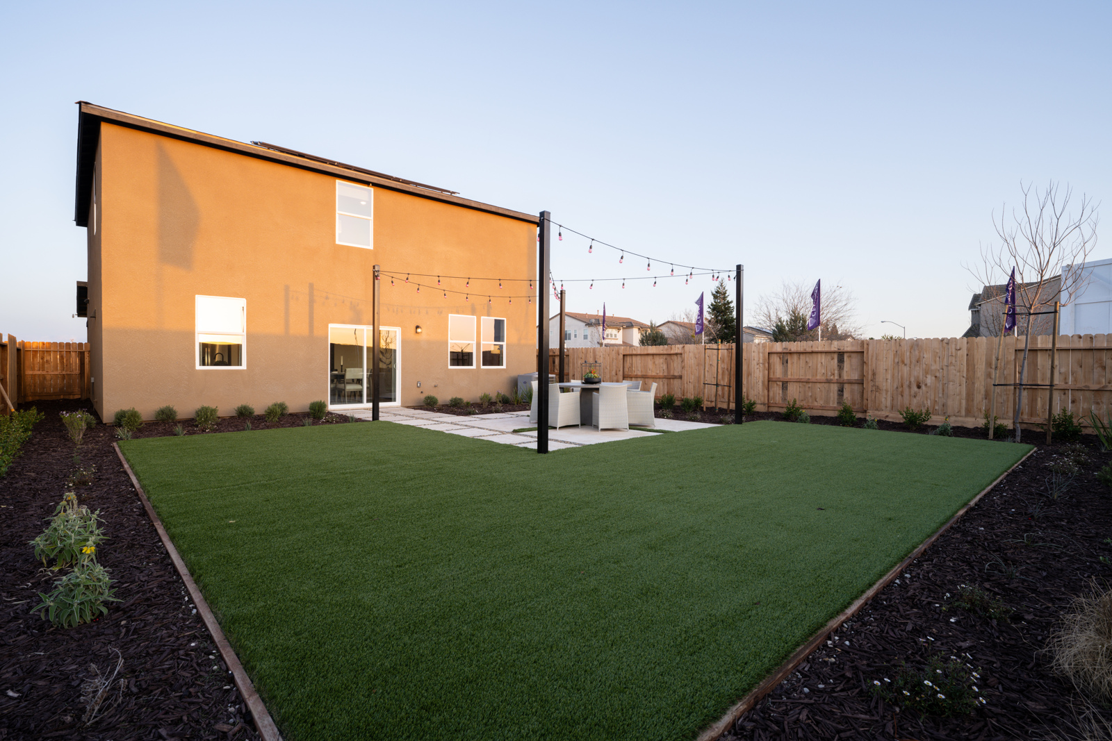 A building with a fence around it.