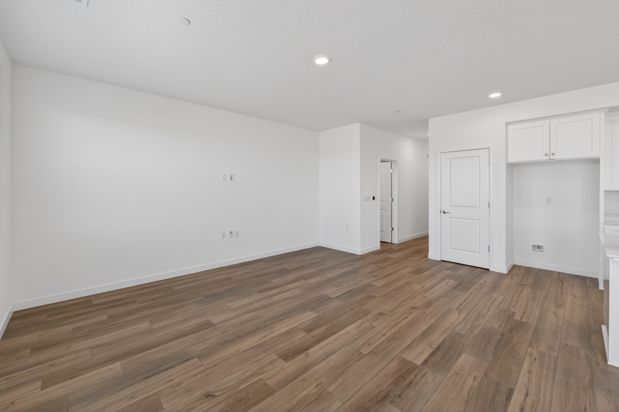 A room with white walls.