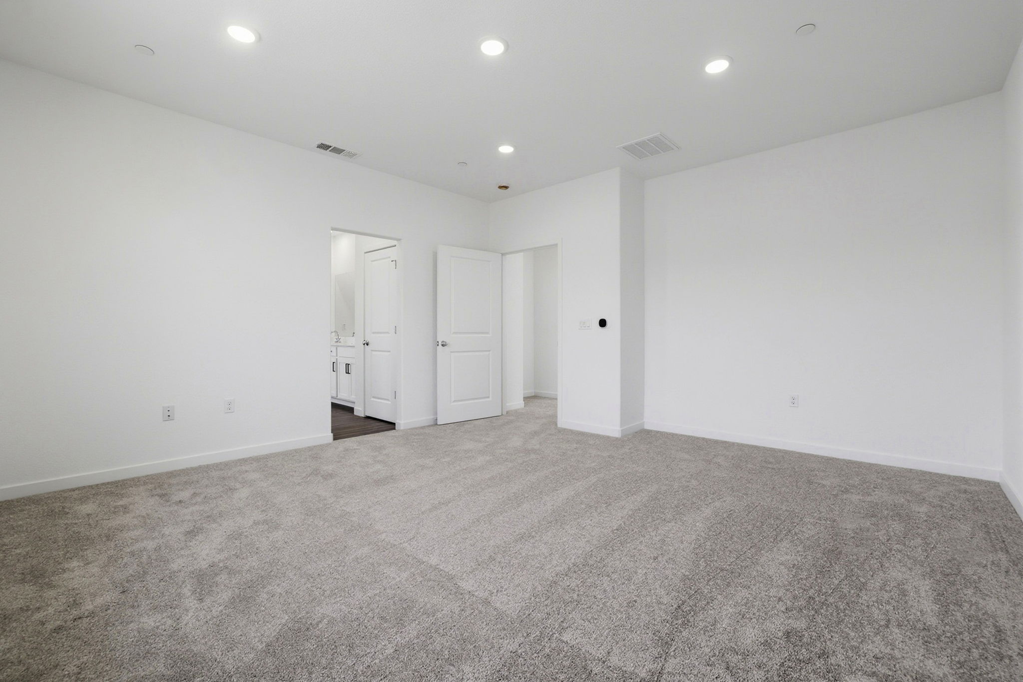 A room with white walls.