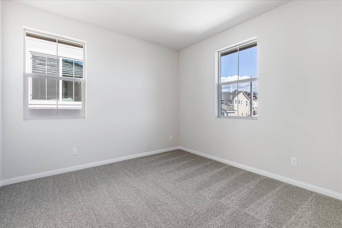 A room with windows.