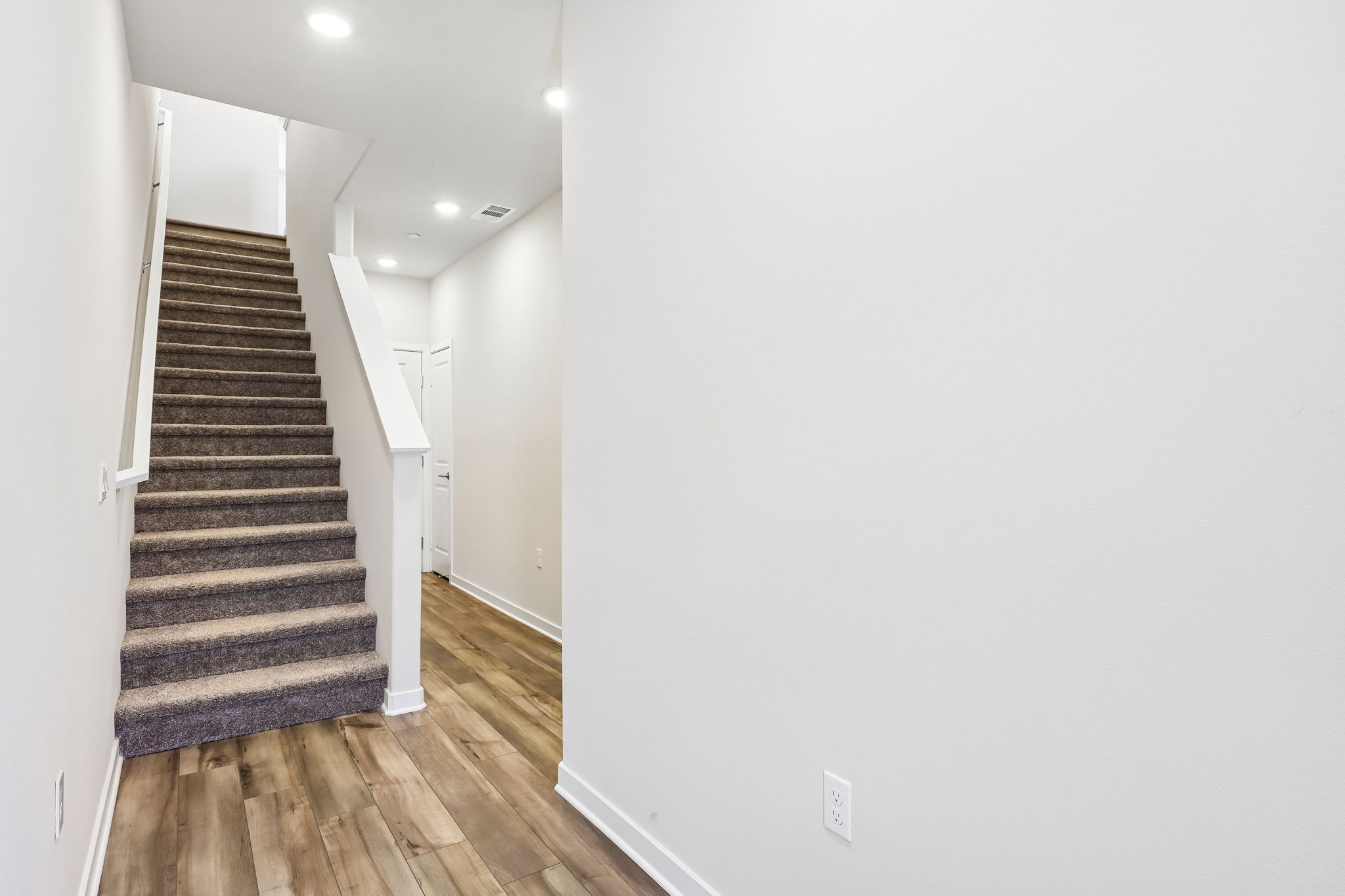 A staircase in a house.