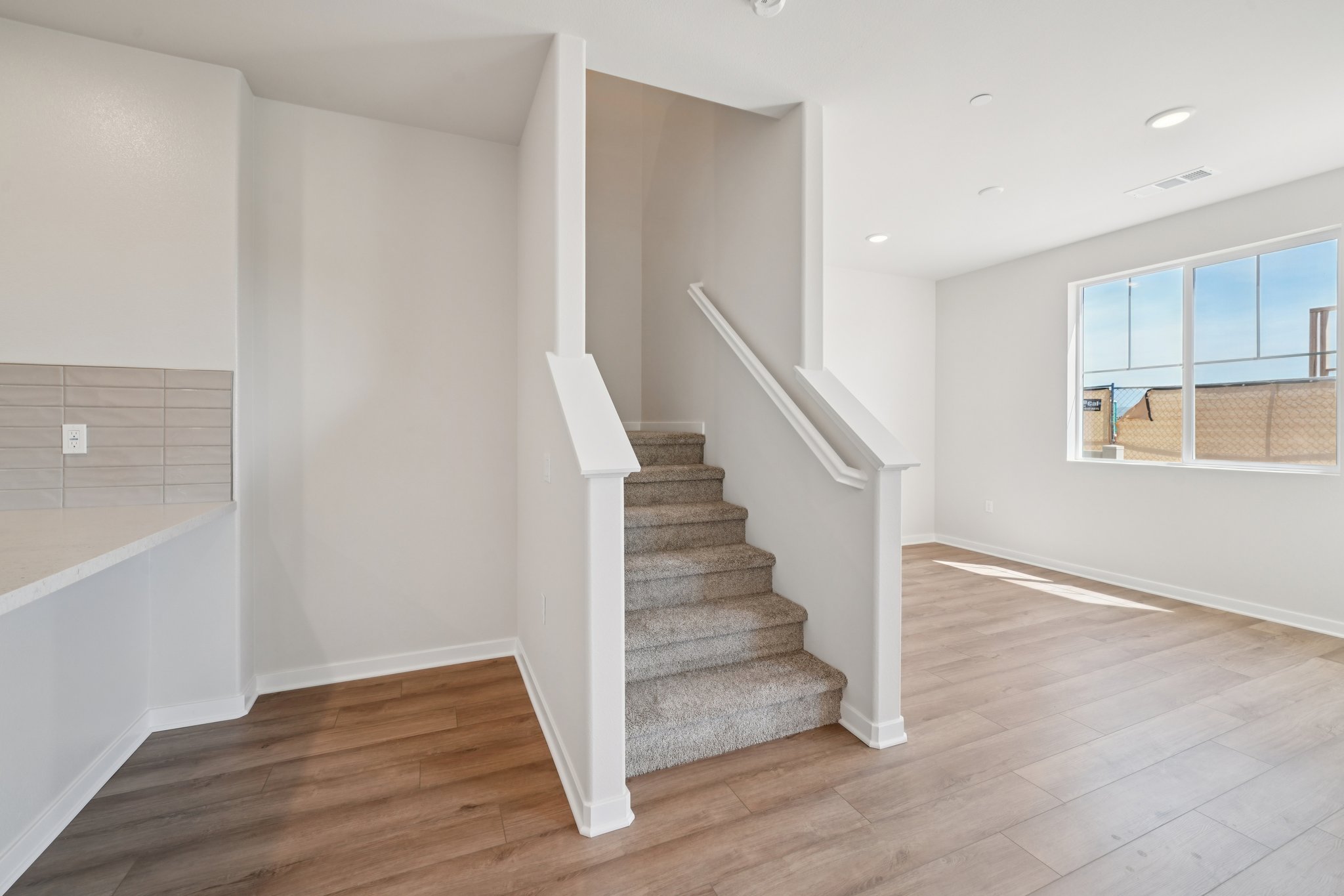 A staircase in a house.