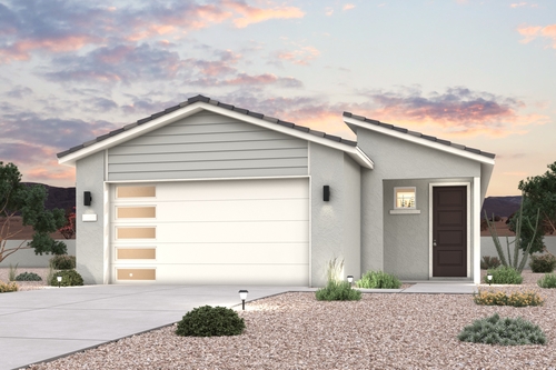 A house with a garage.