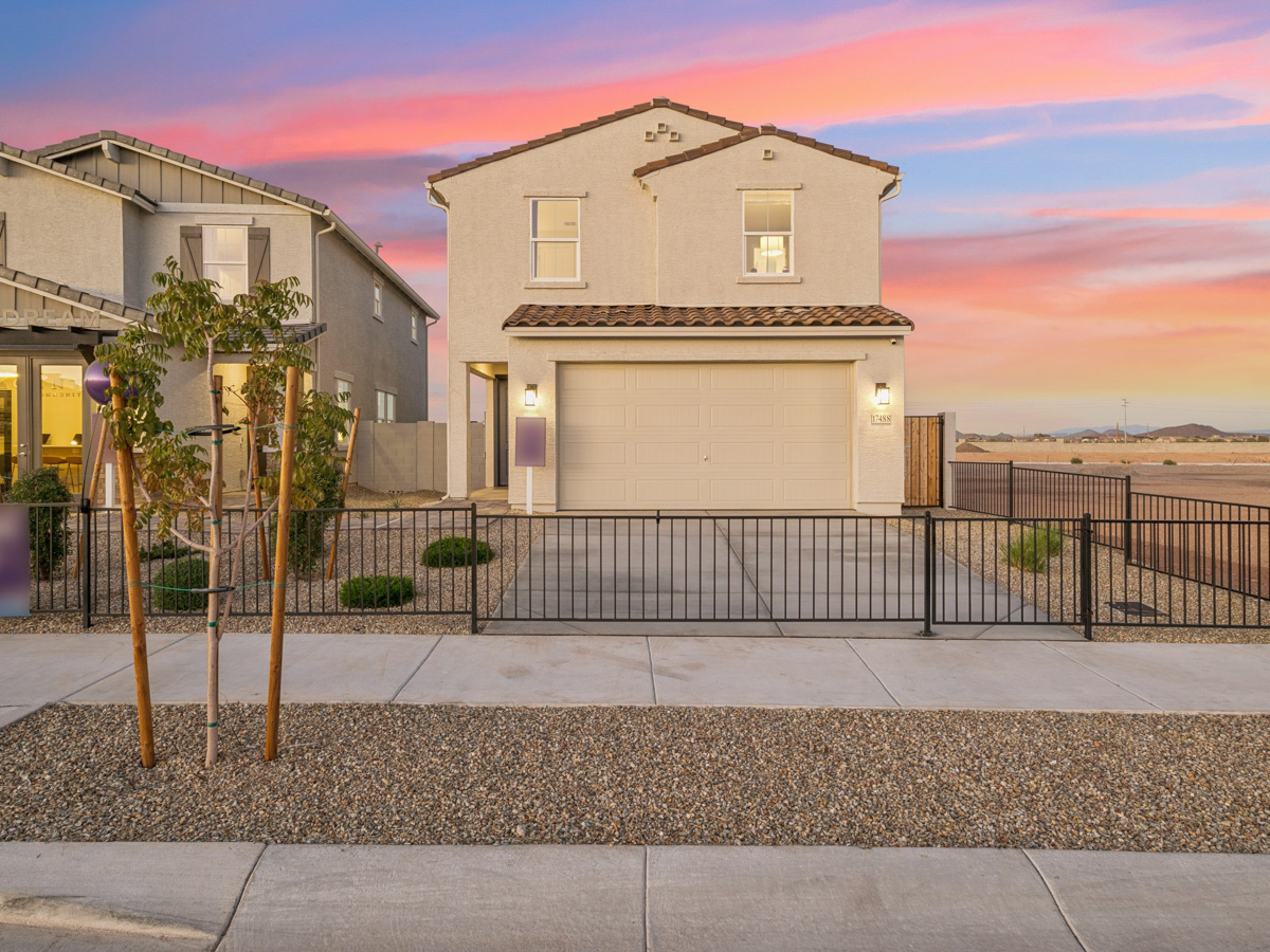 A building with a fence around it.