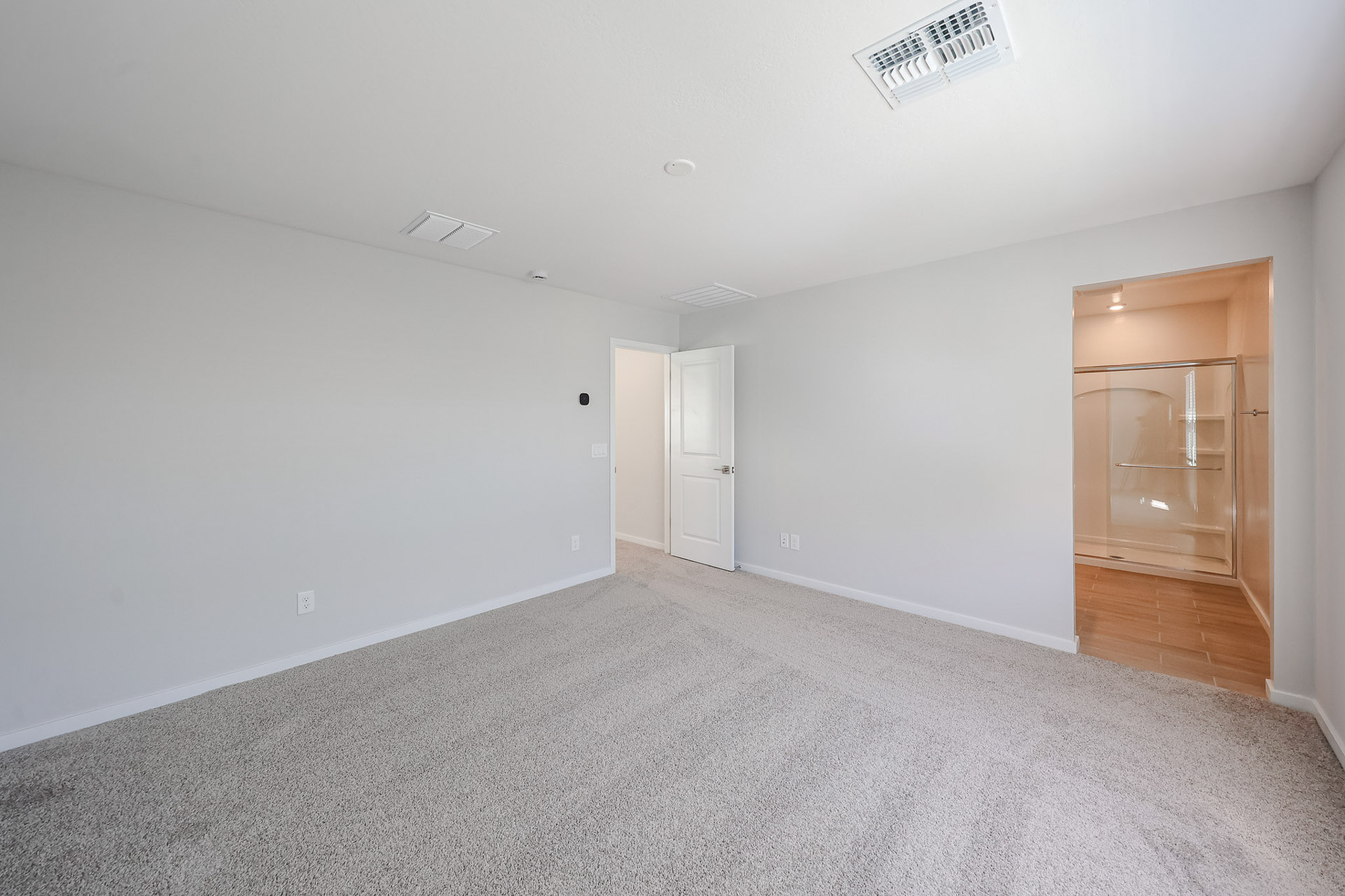 A room with white walls.