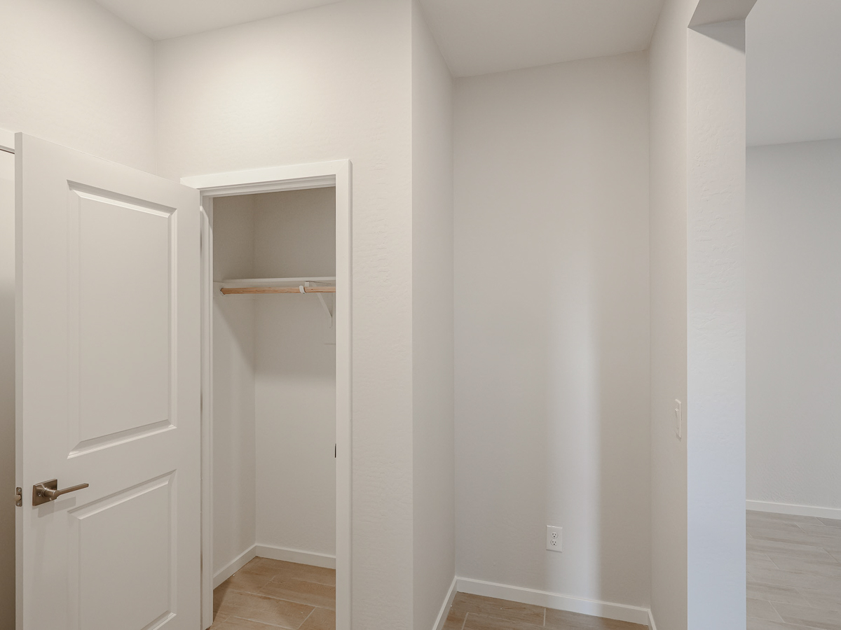 A room with white walls.