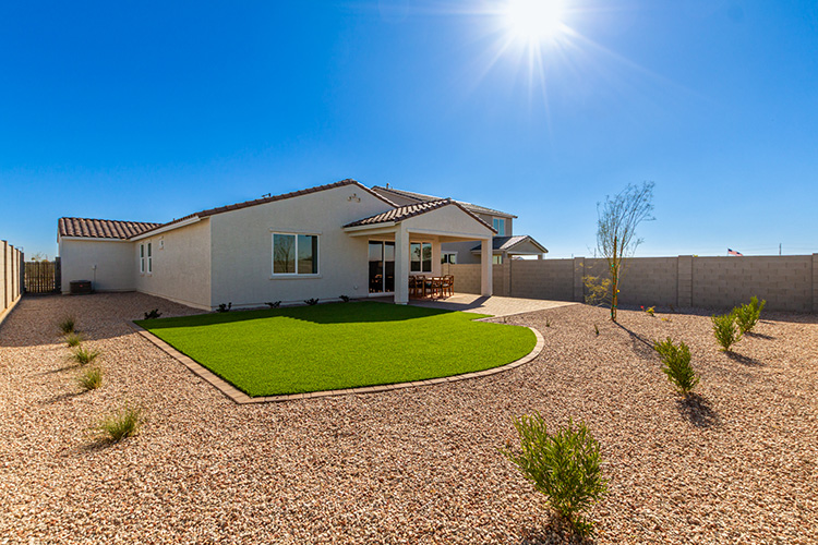 A house with a large yard.
