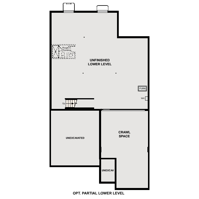 Diagram. Livingston Floorplan, Basement Option
