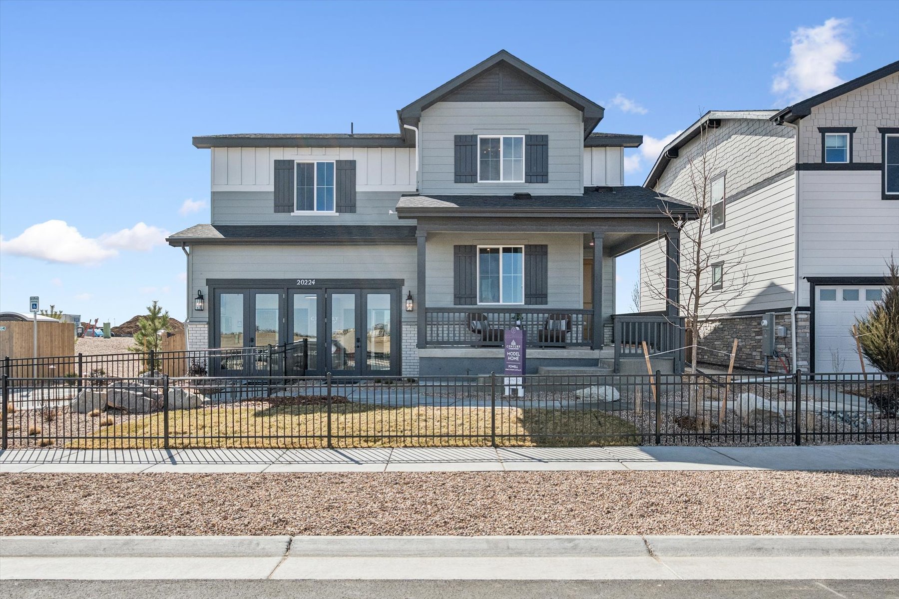 A building with a fence around it.