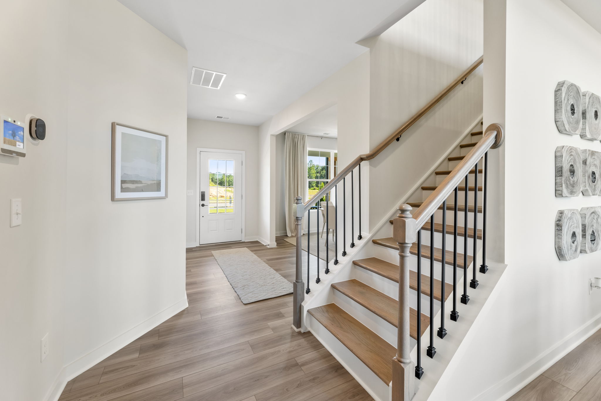 A staircase in a house.