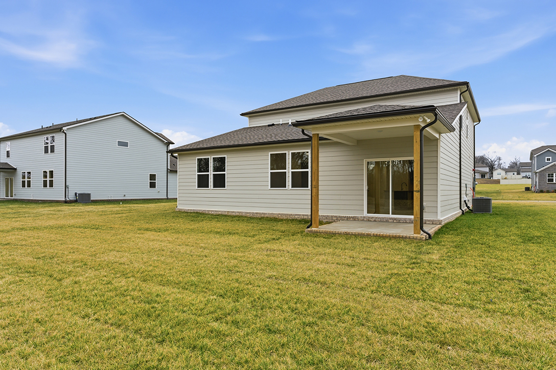 A house with a garage.