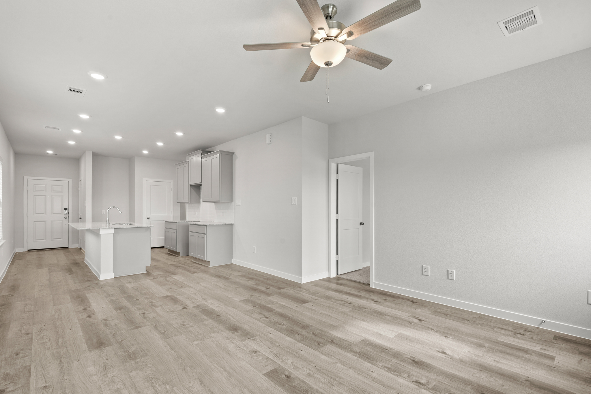 A large empty kitchen.
