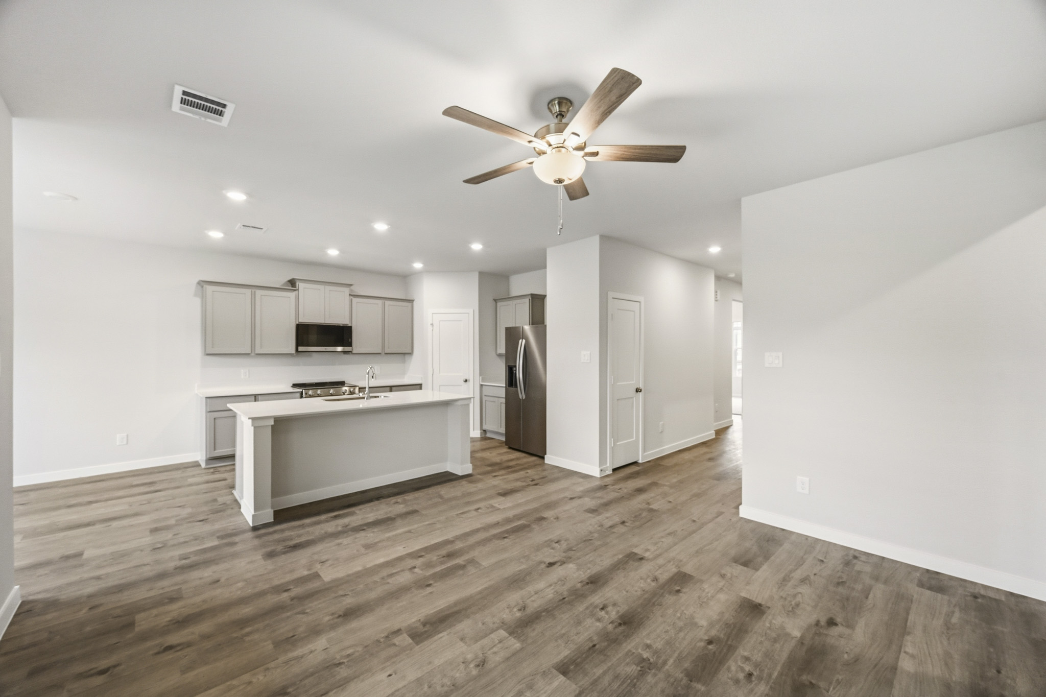 A large empty kitchen.