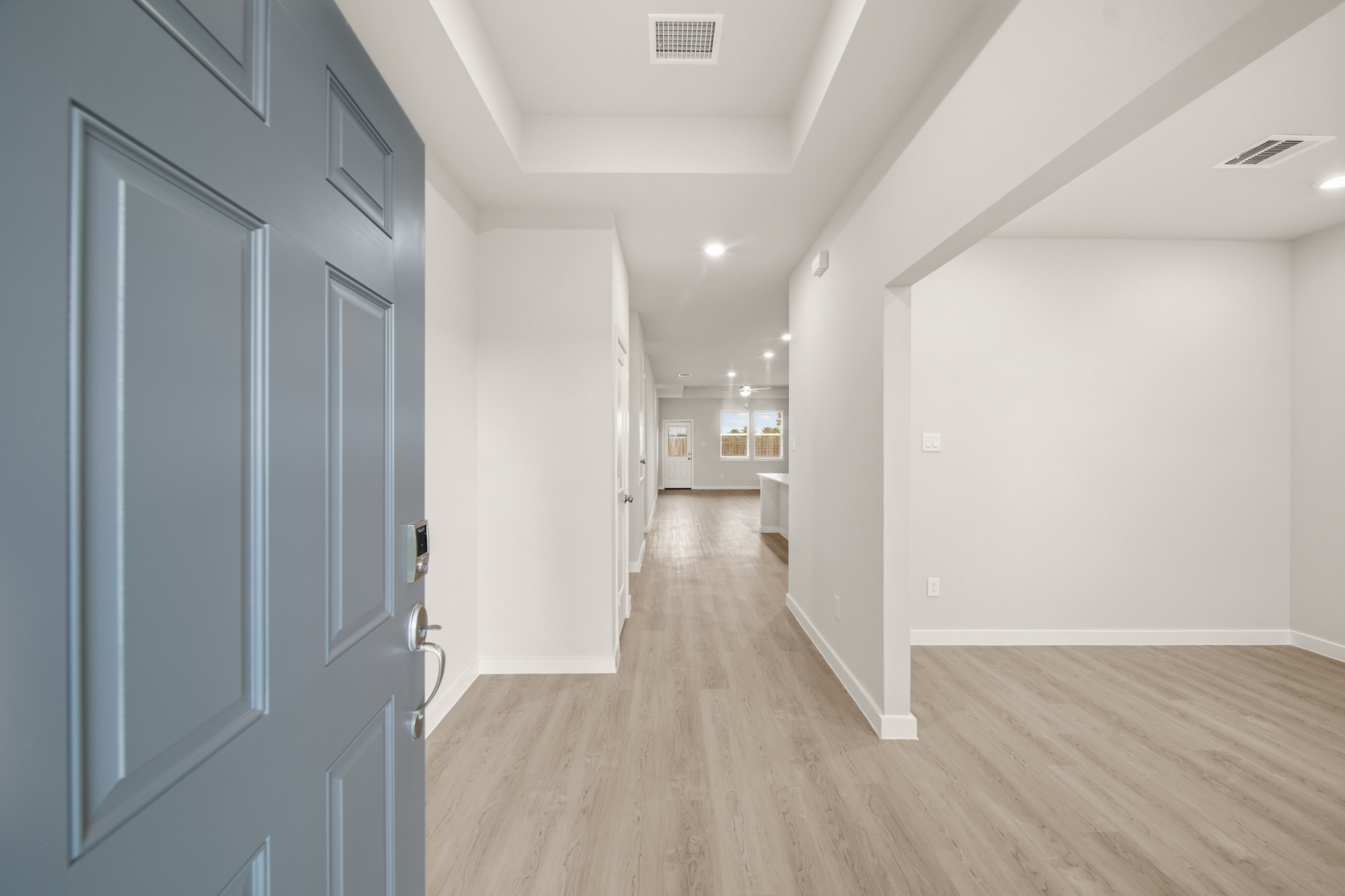 A room with white walls.