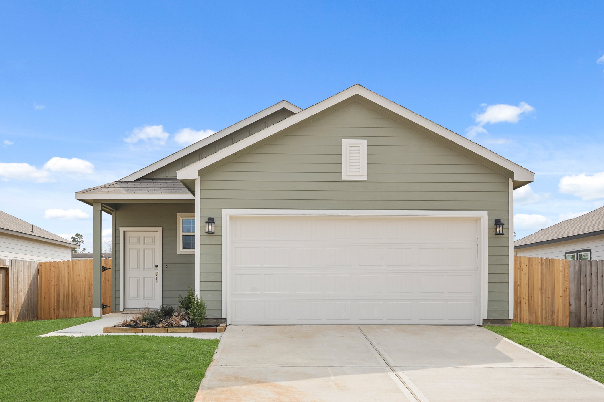 A garage with a garage.