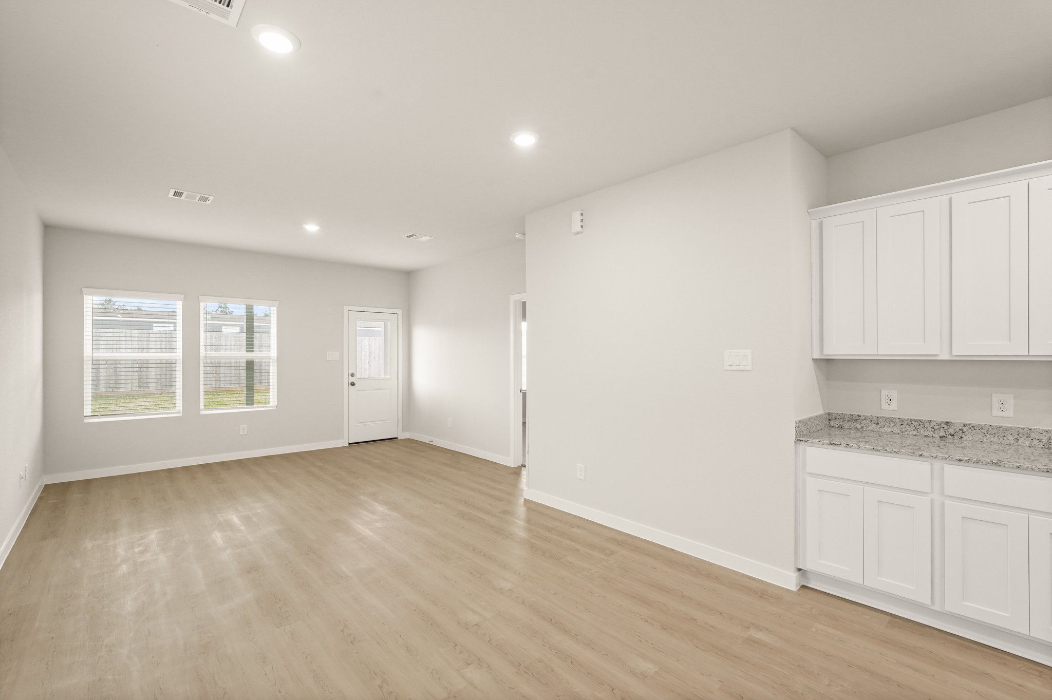 A large empty kitchen.