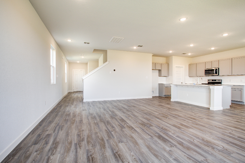 A large empty kitchen.