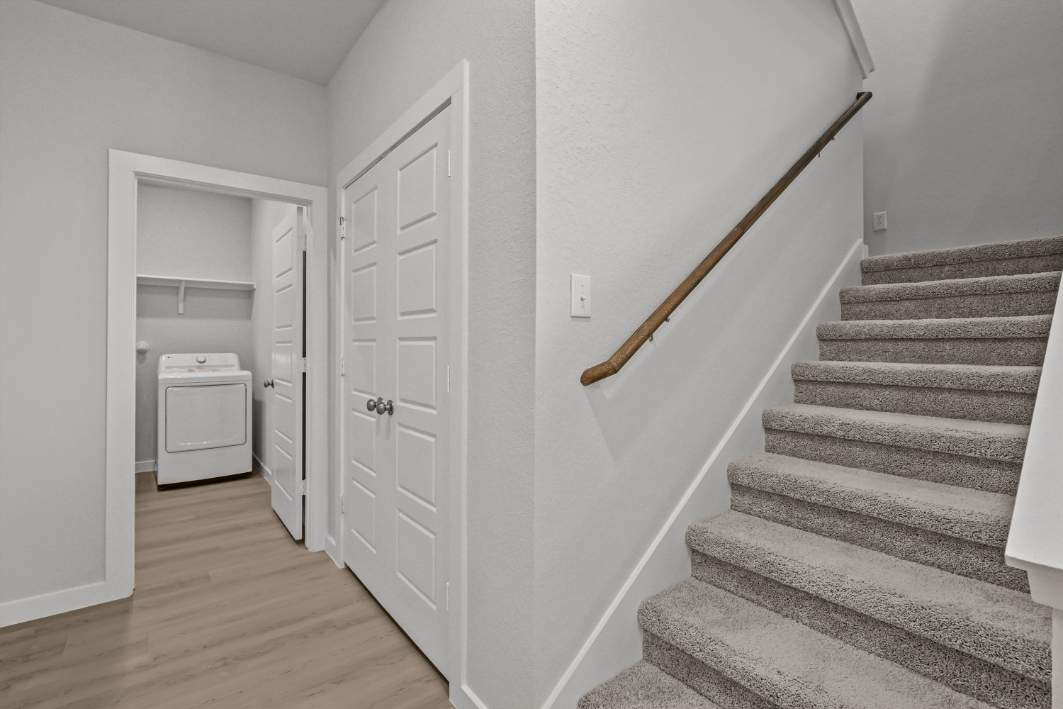 A staircase in a house.