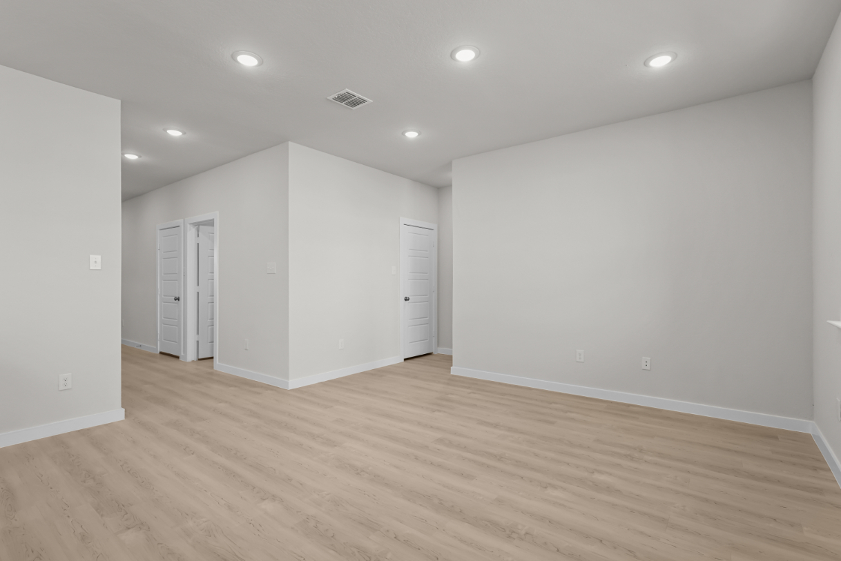 A room with white walls.