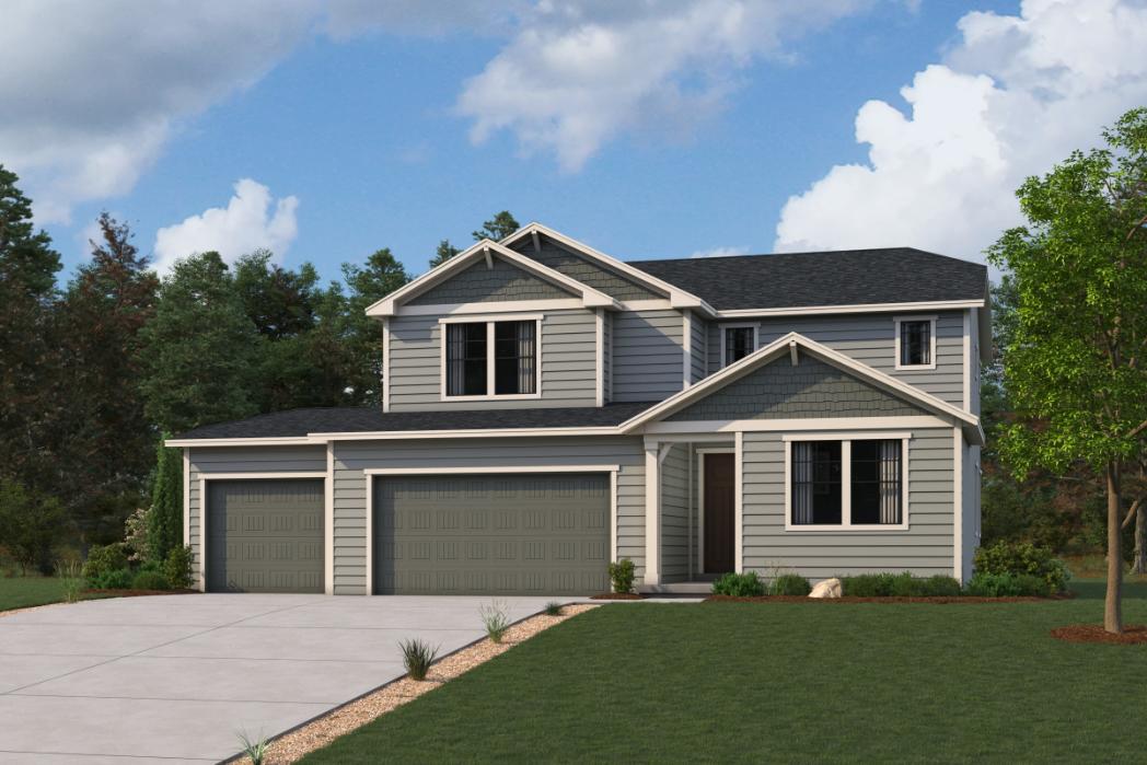 A house with a garage.