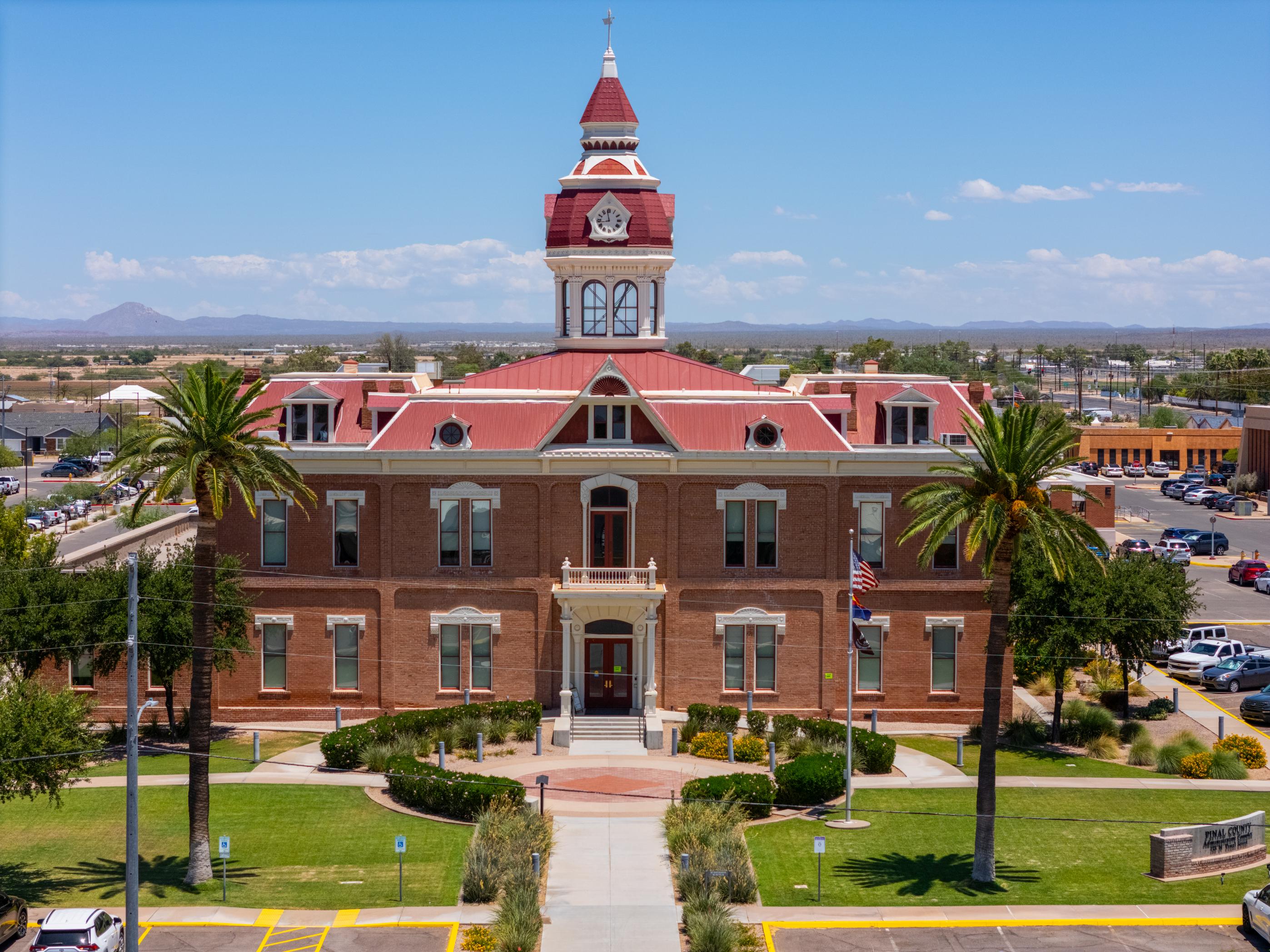 A clock tower on a building.