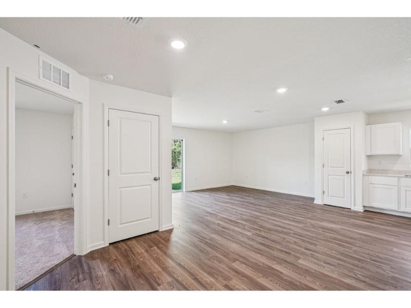 A room with white doors.