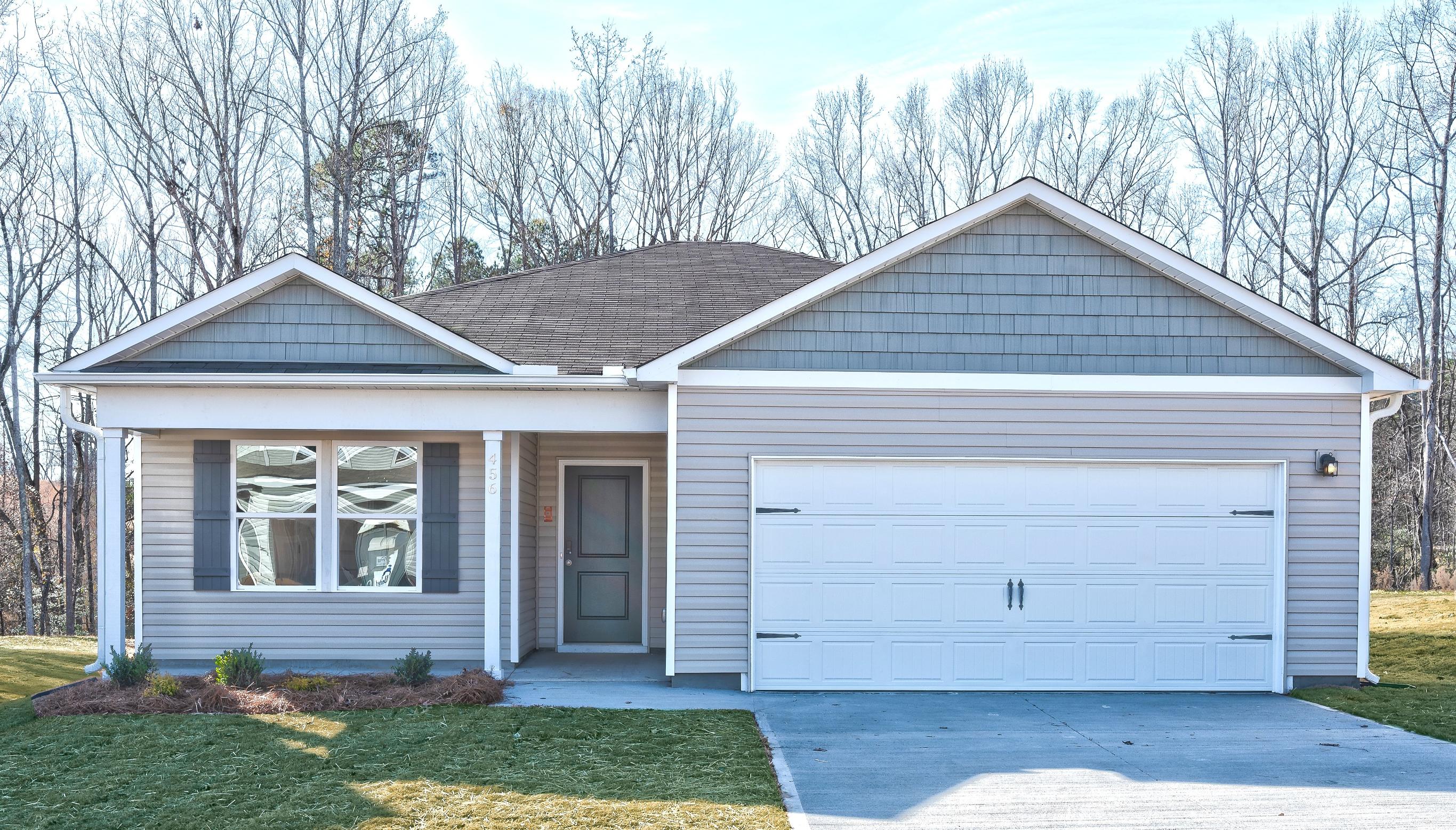 A house with a garage.